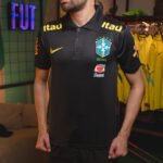 Camisa Brasil Guaraná Polo Preta